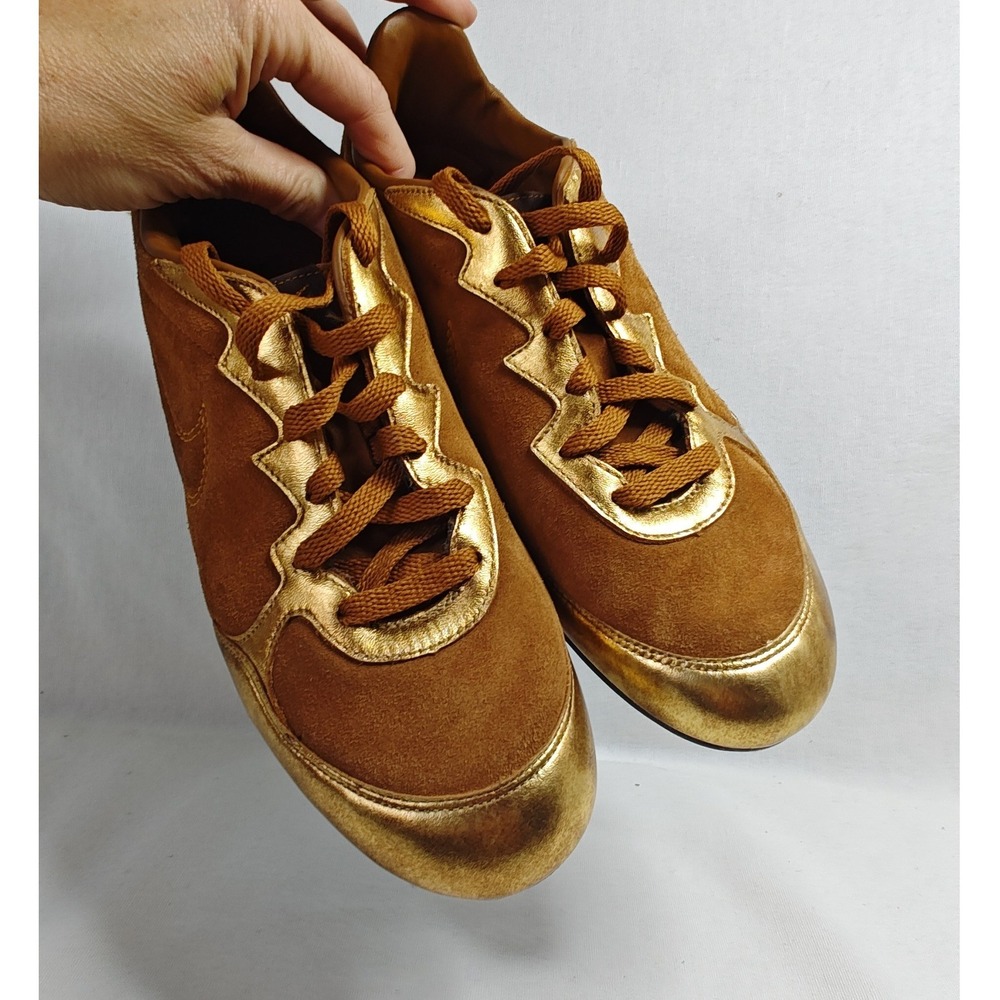 Nike Sprint Sister Sneakers Gold Brown Suede Metallic Low Top 314448-221 6.5 - Picture 5 of 9